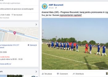 AMFB / Arsenal Malu - Progresul București 2-0